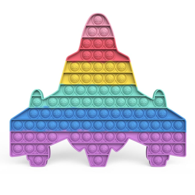 Big Size 40CM 50CM Rainbow Square Push Bubble Fidget Toys Adult Stress Relief Toy Antistress Squeeze Gift 20CM 30CM XL XXL XXXL