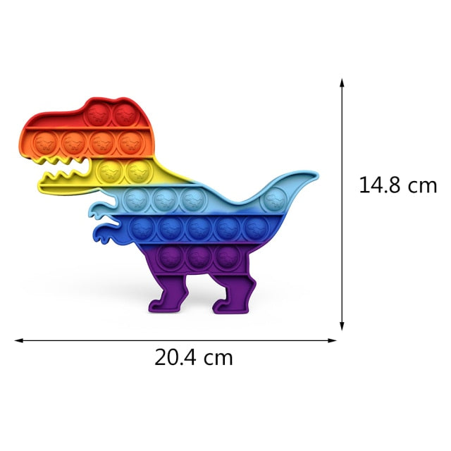 Rainbow Bubble Sensory Fidget Toy for Autisim Educational Autism Anti-stress Game Stress Relief Squishy Toys for Kids Adults