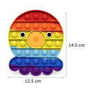 Rainbow Bubble Sensory Fidget Toy for Autisim Educational Autism Anti-stress Game Stress Relief Squishy Toys for Kids Adults