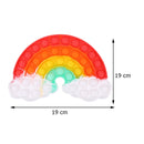 Rainbow Bubble Sensory Fidget Toy for Autisim Educational Autism Anti-stress Game Stress Relief Squishy Toys for Kids Adults