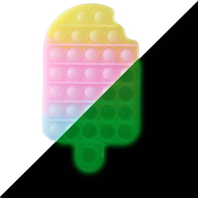 Rainbow Bubble Sensory Fidget Toy for Autisim Educational Autism Anti-stress Game Stress Relief Squishy Toys for Kids Adults