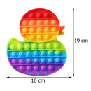 Rainbow Bubble Sensory Fidget Toy for Autisim Educational Autism Anti-stress Game Stress Relief Squishy Toys for Kids Adults