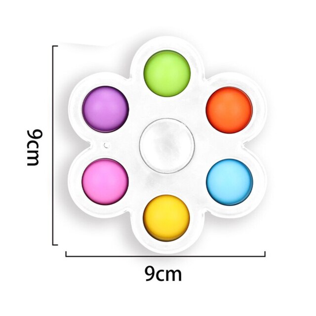 Rainbow Bubble Sensory Fidget Toy for Autisim Educational Autism Anti-stress Game Stress Relief Squishy Toys for Kids Adults