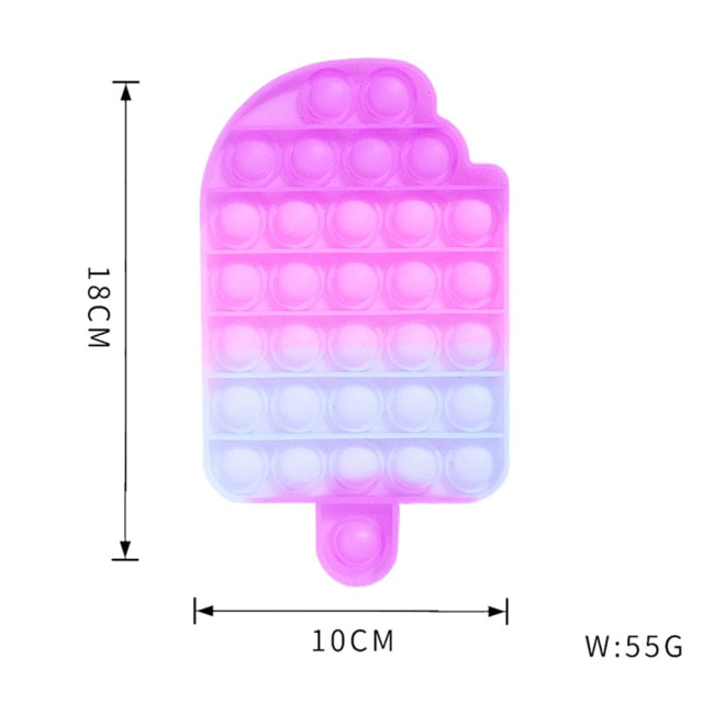 Rainbow Bubble Sensory Fidget Toy for Autisim Educational Autism Anti-stress Game Stress Relief Squishy Toys for Kids Adults