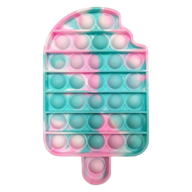 Rainbow Bubble Sensory Fidget Toy for Autisim Educational Autism Anti-stress Game Stress Relief Squishy Toys for Kids Adults