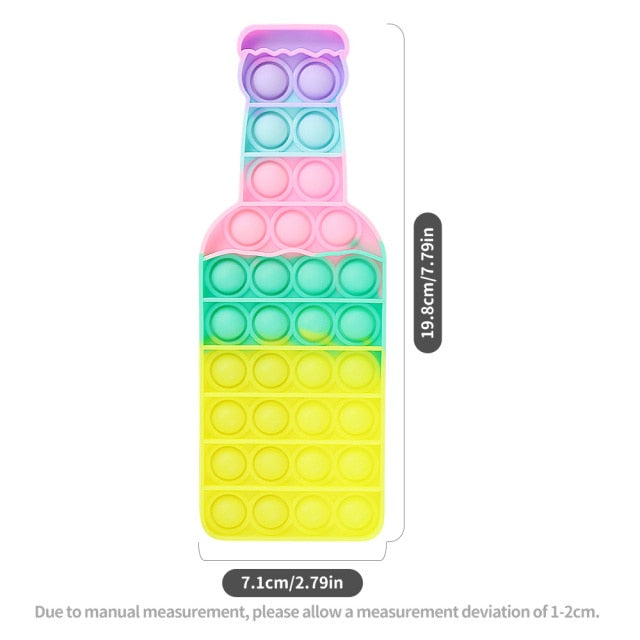 Fruit Animal Simple Fidget Toy Push Bubble Sensory Stress Sensory Toy Relief Funny Anti-stress Hand Toys for Adult Children