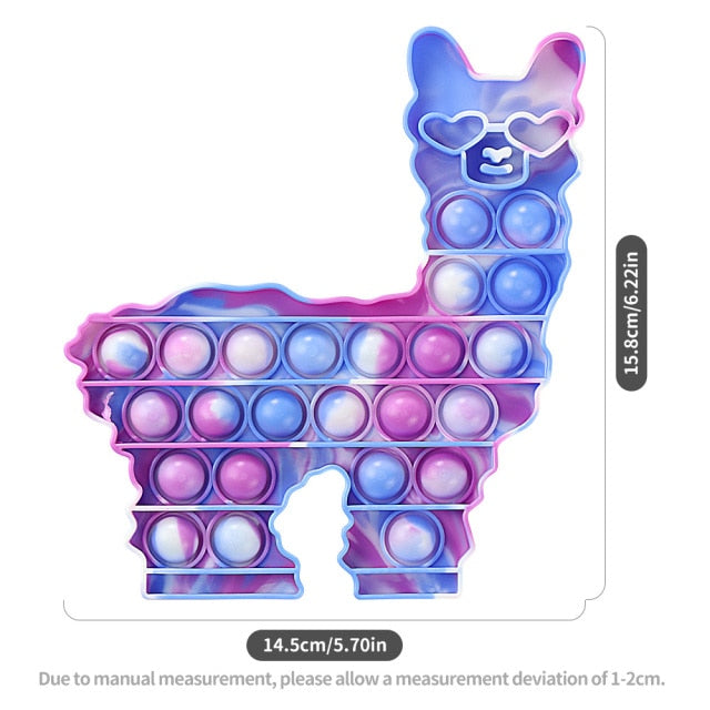 Fruit Animal Simple Fidget Toy Push Bubble Sensory Stress Sensory Toy Relief Funny Anti-stress Hand Toys for Adult Children