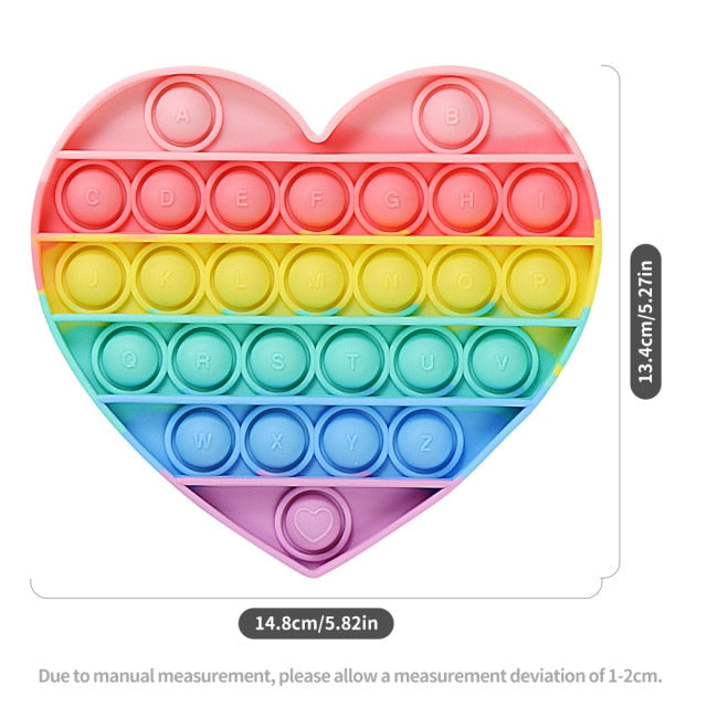 Fruit Animal Simple Fidget Toy Push Bubble Sensory Stress Sensory Toy Relief Funny Anti-stress Hand Toys for Adult Children