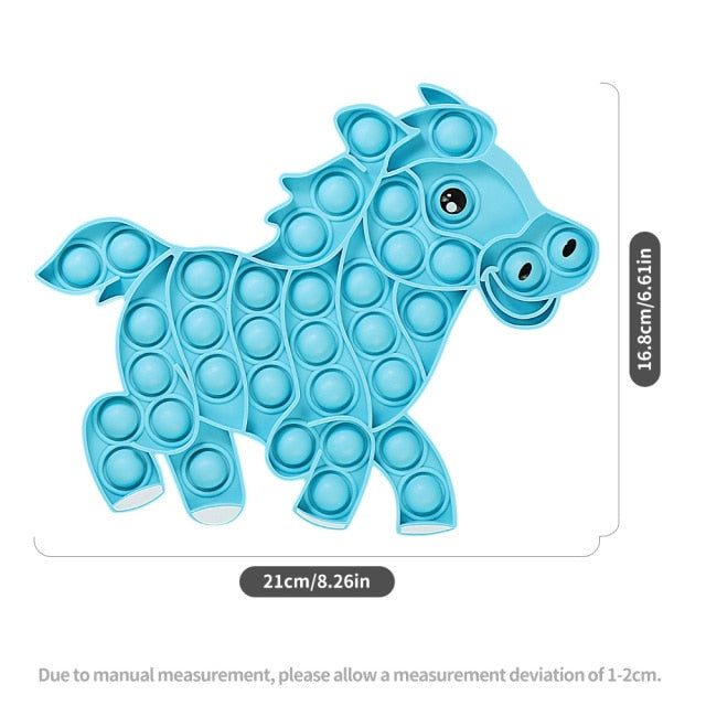 Fruit Animal Simple Fidget Toy Push Bubble Sensory Stress Sensory Toy Relief Funny Anti-stress Hand Toys for Adult Children