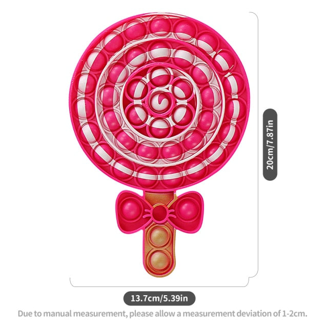 Fruit Animal Simple Fidget Toy Push Bubble Sensory Stress Sensory Toy Relief Funny Anti-stress Hand Toys for Adult Children