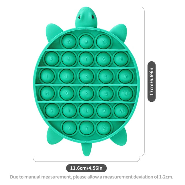 Fruit Animal Simple Fidget Toy Push Bubble Sensory Stress Sensory Toy Relief Funny Anti-stress Hand Toys for Adult Children