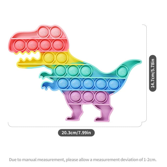 Fruit Animal Simple Fidget Toy Push Bubble Sensory Stress Sensory Toy Relief Funny Anti-stress Hand Toys for Adult Children