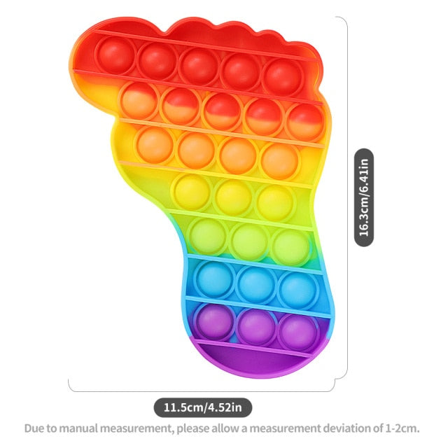 Fruit Animal Simple Fidget Toy Push Bubble Sensory Stress Sensory Toy Relief Funny Anti-stress Hand Toys for Adult Children