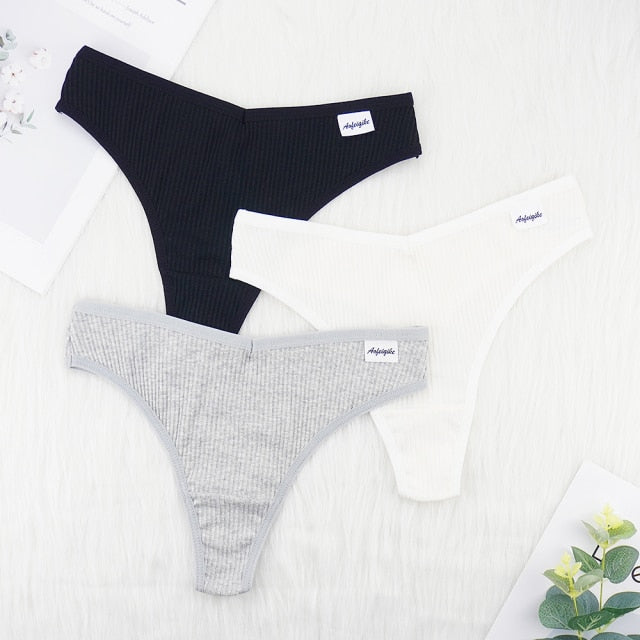 3 Pcs Lots Plus Size S-4XL Underwear Women Lingerie Panties Sexy G String Thongs for Lady Cotten Panties Girls Briefs