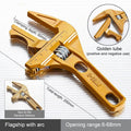 Multi-function Adjustable Wrench Aluminium Alloy large Open Wrench Universal Spanner Repair Tool for Water Pipe Screw Bathroom