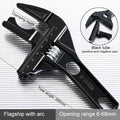 Multi-function Adjustable Wrench Aluminium Alloy large Open Wrench Universal Spanner Repair Tool for Water Pipe Screw Bathroom