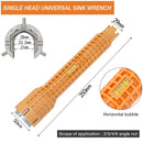 Multi-function Adjustable Wrench Aluminium Alloy large Open Wrench Universal Spanner Repair Tool for Water Pipe Screw Bathroom