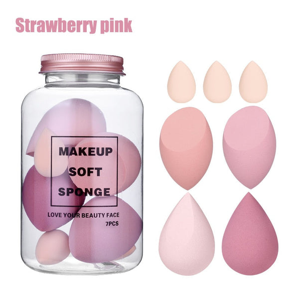 7Pcs/Set Makeup Sponge Set Face Beauty Cosmetic Powder Puff For Foundation Cream Concealer Make Up Blender Tools