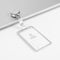 1 Pcs Aluminum Alloy Card Cover Case Bank Business Work Card Holder with ABS Retractable Badge Reel Credit ID Card Badge Bag
