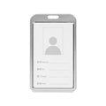 1 Pcs Aluminum Alloy Card Cover Case Bank Business Work Card Holder with ABS Retractable Badge Reel Credit ID Card Badge Bag