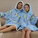 Avocado Printed Oversized Hoodie Blanket for Adult Children Outdoor Hoody Sweatshirt Wearable Blanket Pullover Hoody Blanket
