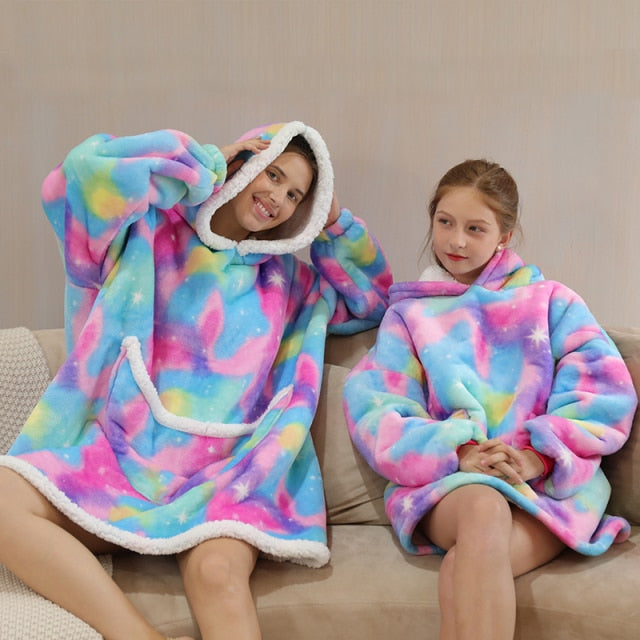 Avocado Printed Oversized Hoodie Blanket for Adult Children Outdoor Hoody Sweatshirt Wearable Blanket Pullover Hoody Blanket