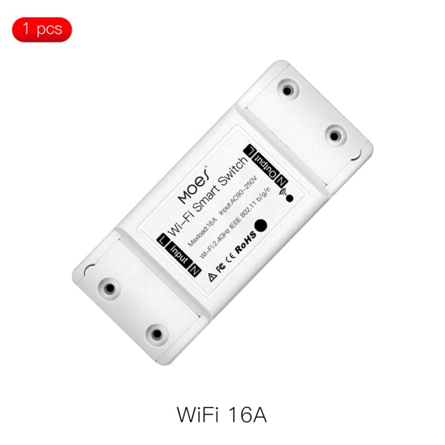 Mouehouse DIY Bluetooth Wi-Fi Smart Light Switch  Timer Smart Life APP Wireless Remote Control Works with Alexa Google Home