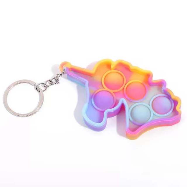 Cheap Mini Push Bubble Sensory Fidget Toys Keychain Simple Dimple Squishy Anti Stress Reliever For Adult Kids Popite Fidget Toy