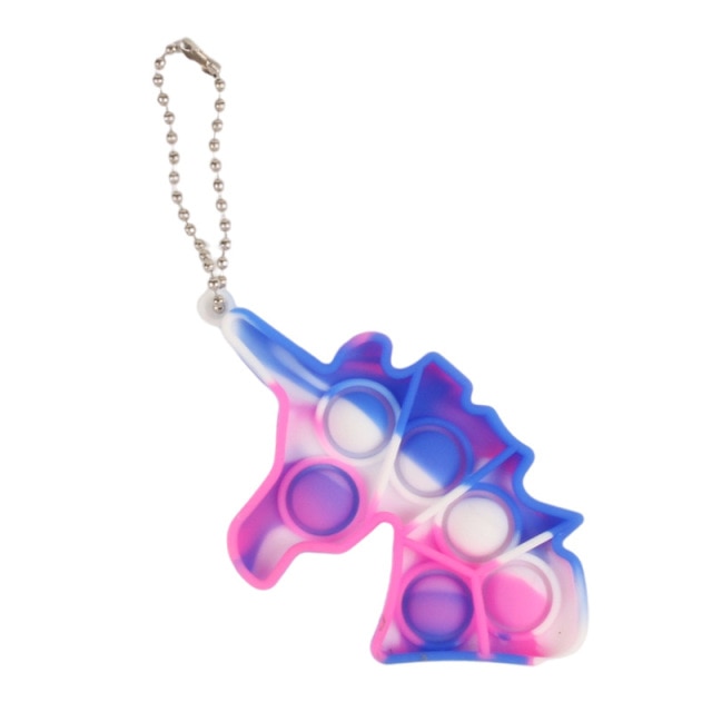 Cheap Mini Push Bubble Sensory Fidget Toys Keychain Simple Dimple Squishy Anti Stress Reliever For Adult Kids Popite Fidget Toy