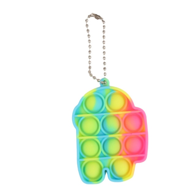 Cheap Mini Push Bubble Sensory Fidget Toys Keychain Simple Dimple Squishy Anti Stress Reliever For Adult Kids Popite Fidget Toy