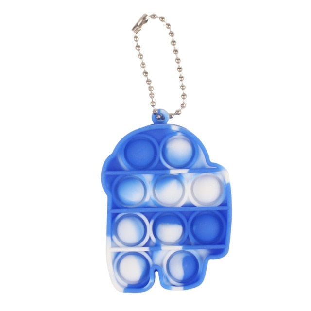 Cheap Mini Push Bubble Sensory Fidget Toys Keychain Simple Dimple Squishy Anti Stress Reliever For Adult Kids Popite Fidget Toy