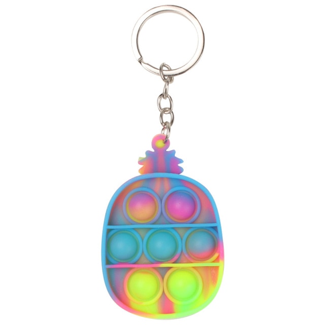 Cheap Mini Push Bubble Sensory Fidget Toys Keychain Simple Dimple Squishy Anti Stress Reliever For Adult Kids Popite Fidget Toy