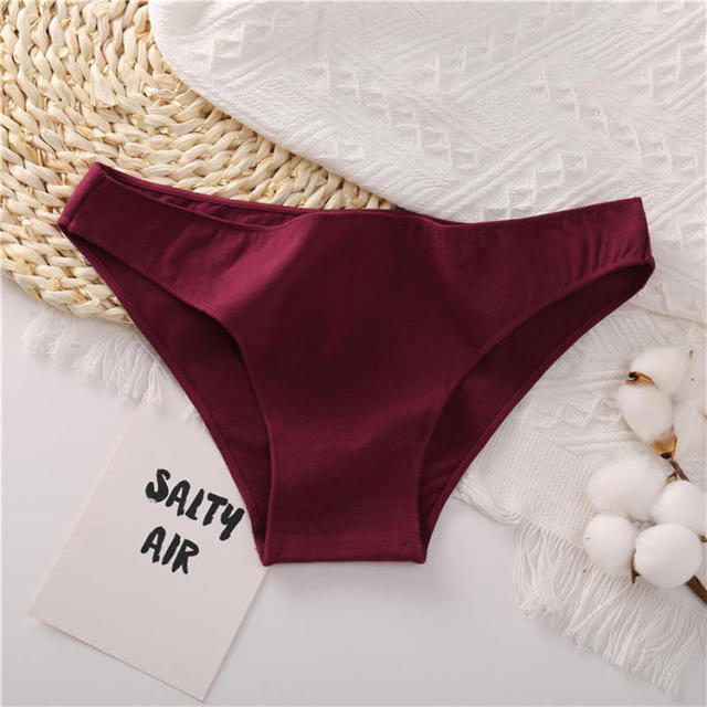 2021 Cotton Women's Panties Comfortable Underwear Low Waist Solid Color Briefs Plus Size Female Underpant Panty Lingerie XXL