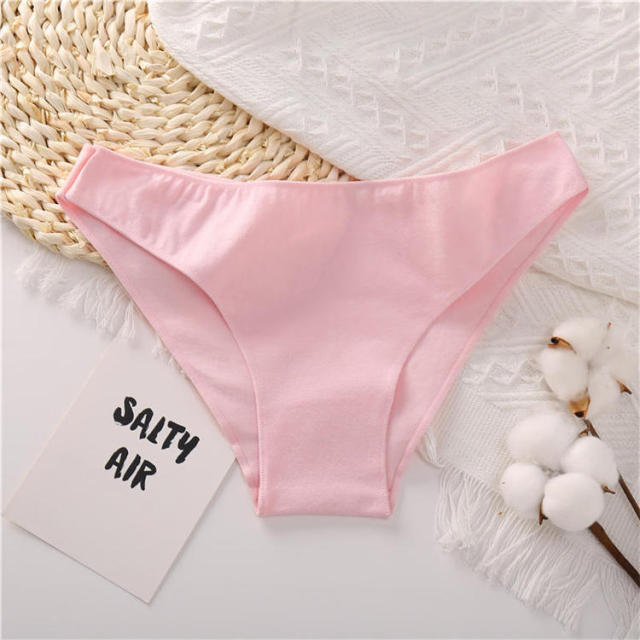 2021 Cotton Women's Panties Comfortable Underwear Low Waist Solid Color Briefs Plus Size Female Underpant Panty Lingerie XXL