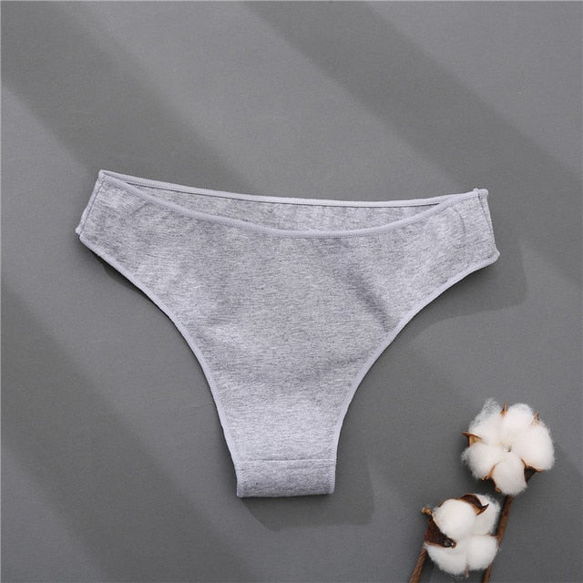 2021 Cotton Women's Panties Comfortable Underwear Low Waist Solid Color Briefs Plus Size Female Underpant Panty Lingerie XXL