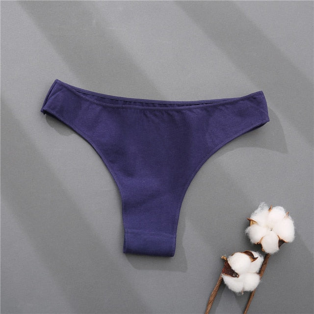 2021 Cotton Women's Panties Comfortable Underwear Low Waist Solid Color Briefs Plus Size Female Underpant Panty Lingerie XXL
