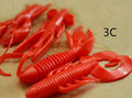 4pcs Wobbler Silicone Bait Worm Lobster Fishing Lure 2g 60mm Shrimp Lizards Float Wobbler Jig Swivel Twintails Sea Fishing Bait