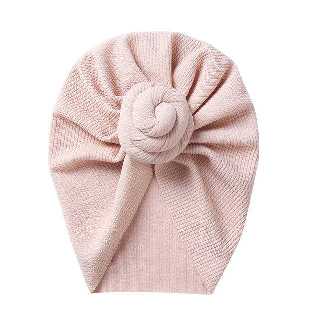 New Solid Waffle Crochet Knit Baby Hat 3M-5T Turban Infant Toddler Newborn Baby Cap Bonnet Beanies Headwraps for Baby Girls Boy