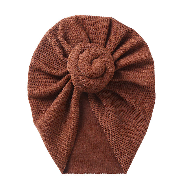 New Solid Waffle Crochet Knit Baby Hat 3M-5T Turban Infant Toddler Newborn Baby Cap Bonnet Beanies Headwraps for Baby Girls Boy