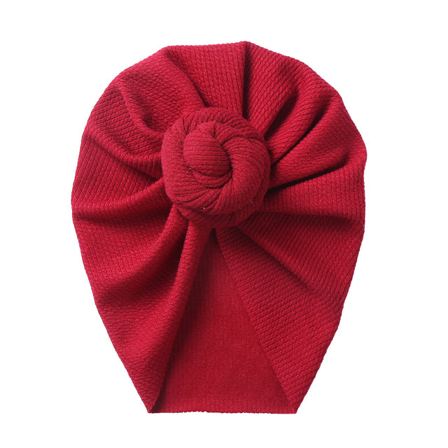 New Solid Waffle Crochet Knit Baby Hat 3M-5T Turban Infant Toddler Newborn Baby Cap Bonnet Beanies Headwraps for Baby Girls Boy