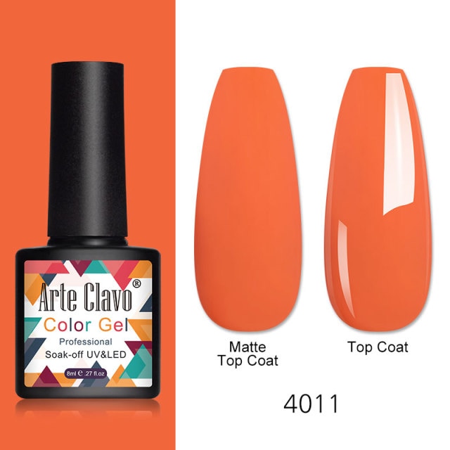Arte Clavo 8ml Gel Nail Polish Nails Shiny Color Soak Off UV Gel Varnish Semi Permanant UV Gel Nail Art Need Led Lamp Top Coat
