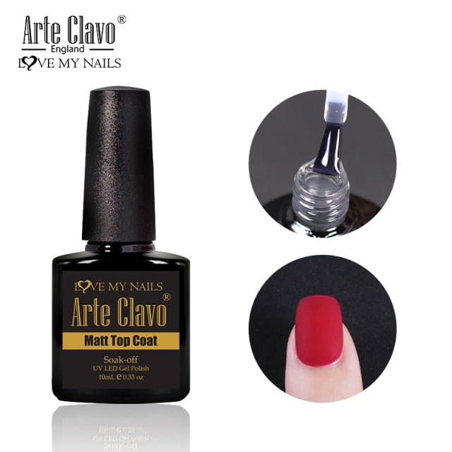 Arte Clavo 8ml Gel Nail Polish Nails Shiny Color Soak Off UV Gel Varnish Semi Permanant UV Gel Nail Art Need Led Lamp Top Coat