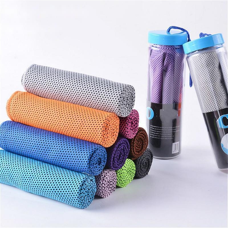 Colors Men And Women Gym Club Yoga Sports Cold Washcloth Running Football Basketball Cooling Ice Beach Towel Lovers Gift Toallas