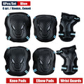 6Pcs/Set Teens & Adult Knee Pads Elbow Pads Wrist Guards Protective Gear Set for Roller Skating, Skateboarding, Cycling Sports