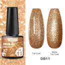 Mtssii 6ml Reflective Glitter Gel Nail Polish 8Colors Sparkling Auroras Laser Nail Gel Semi Permanent Soak Off UV Gel Varnish