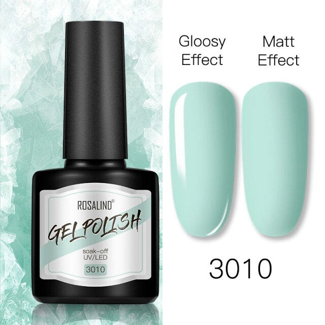 ROSALIND 8ml Gel Nail Polish Shiny Matte Effect Gel Polish For Manicure Nail Art Design Semi Permanent Painting Varnishes Gel