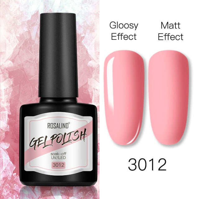 ROSALIND 8ml Gel Nail Polish Shiny Matte Effect Gel Polish For Manicure Nail Art Design Semi Permanent Painting Varnishes Gel