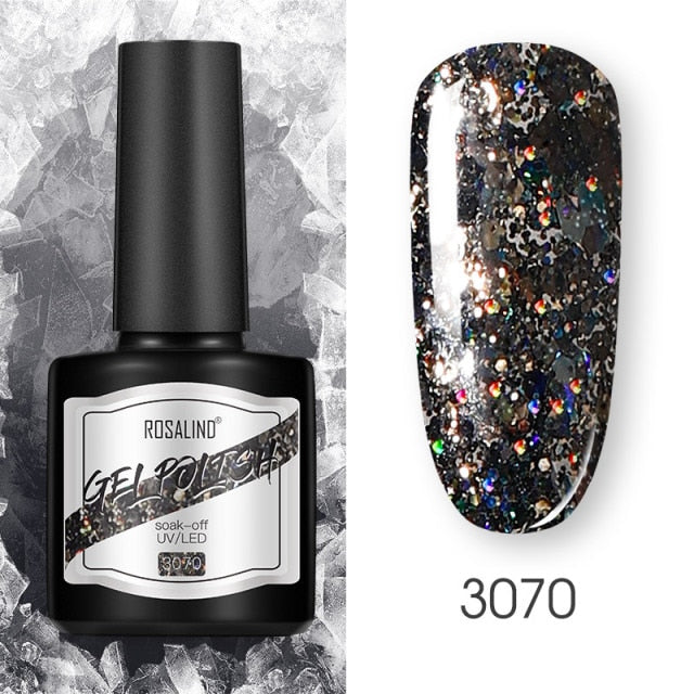 ROSALIND 8ml Gel Nail Polish Shiny Matte Effect Gel Polish For Manicure Nail Art Design Semi Permanent Painting Varnishes Gel