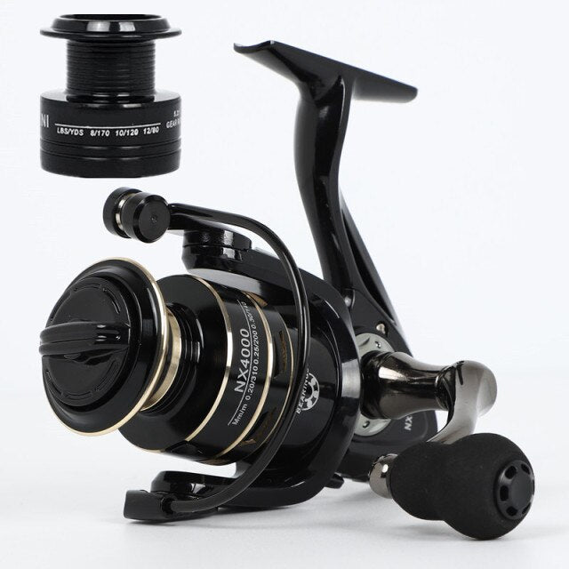 2021 New Spinning reels 12KG Max Drag Carrete de pesca 5.2:1 Metal Stainless Steel Fishing Reel Saltwater Reel for Fishing
