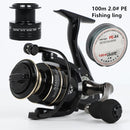 2021 New Spinning reels 12KG Max Drag Carrete de pesca 5.2:1 Metal Stainless Steel Fishing Reel Saltwater Reel for Fishing